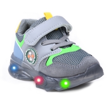 KIDS SHOES WITH LED LIGHT X-22-62 GREY