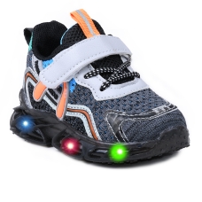KIDS SHOES WITH LED LIGHT X-22-110 LIGHT GREY