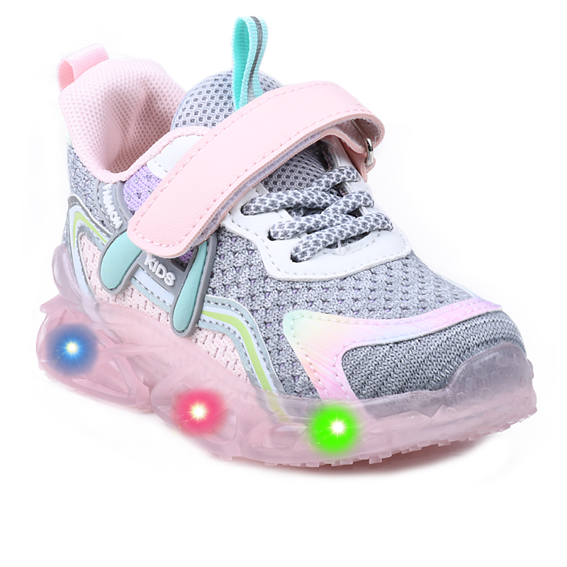 KIDS SHOES WITH LED LIGHT X-22-107 GREY