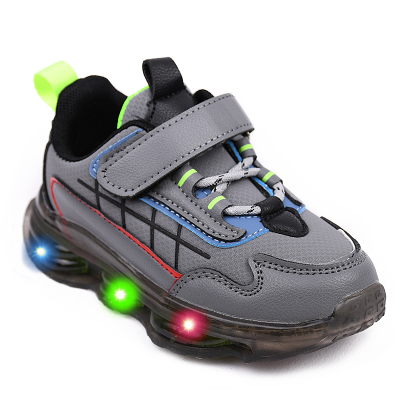 KIDS SHOES WITH LED LIGHT XL-88-59 GREY