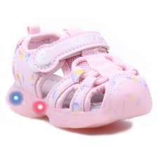 KIDS SANDALS WITH LED LIGHT X-22-200 PINK