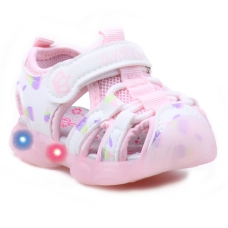 KIDS SANDALS WITH LED LIGHT X-22-200 WHITE