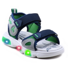 KIDS SANDALS WITH LED LIGHT X-22-152 GREEN