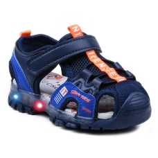KIDS SANDALS WITH LED LIGHT X-22-247 NAVY